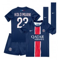 Camisa de time de futebol Paris Saint-Germain Randal Kolo Muani #23 Replicas 1º Equipamento Infantil 2024-25 Manga Curta (+ Calças curtas)